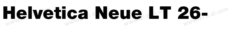 Helvetica Neue LT 26字体转换